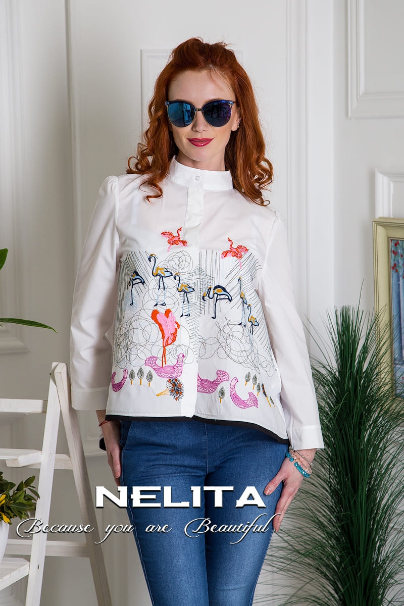 Елегантна риза NELITA с красива бродерия