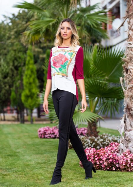 Елегантна туника NELITA с пано роза 3074/1091A