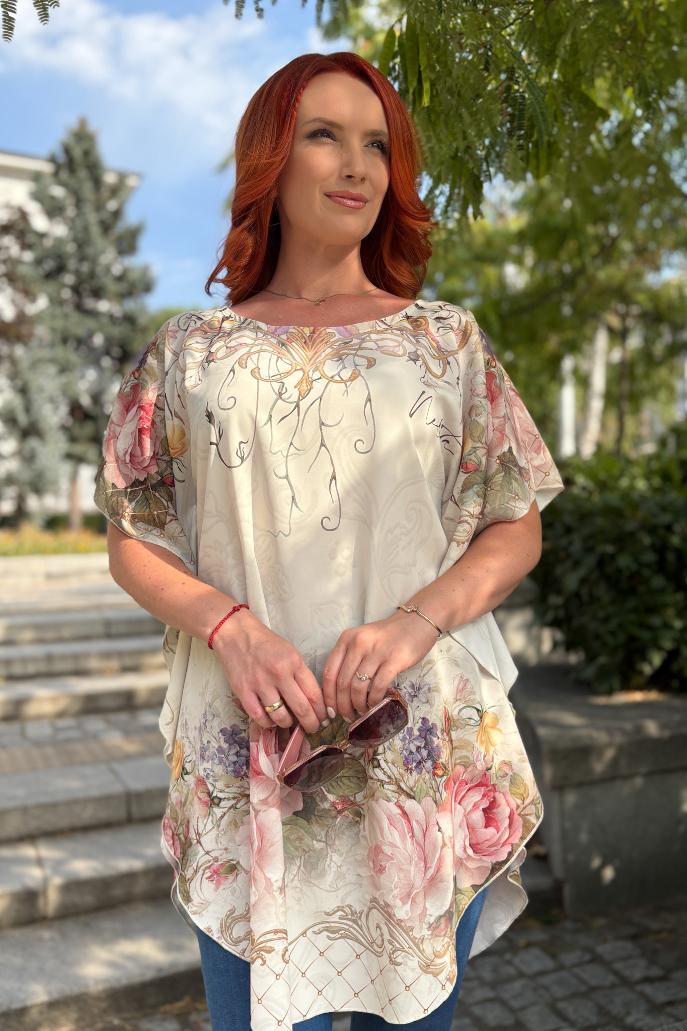 Елегантна туника със авторски принт - Image 3