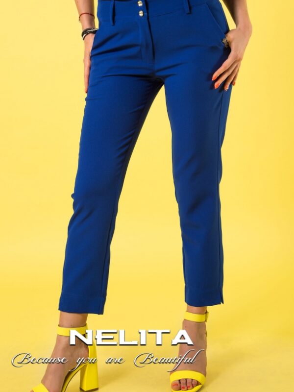Елегантен панталон NELITA в кралско син цвят 2325/879