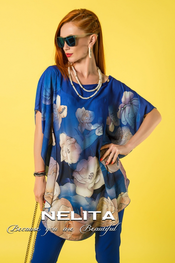 Ефирна туника NELITA с дизайнерски принт - Image 3