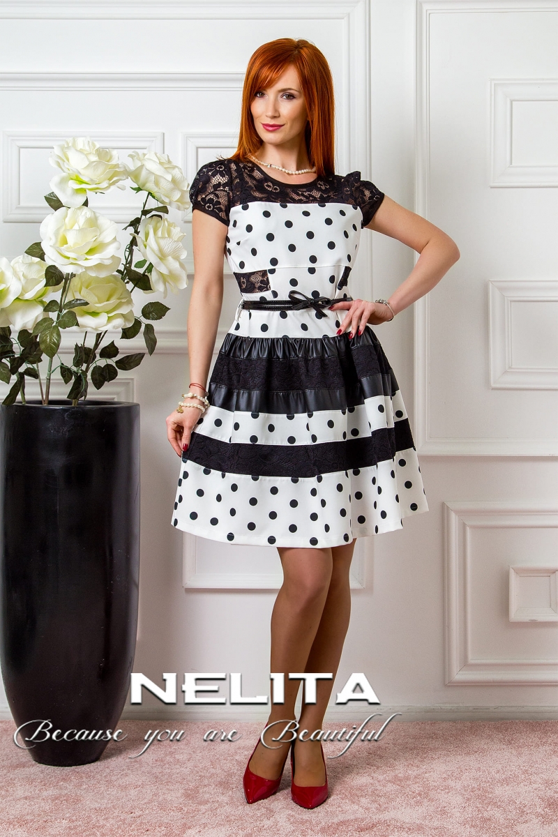 Елегантна рокля NELITA с точки