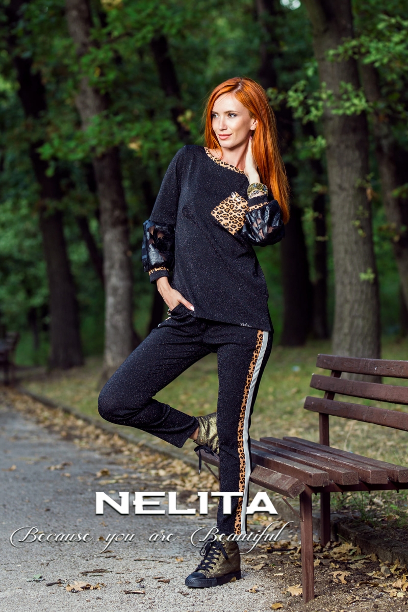 Спортно Елегантен комплект NELITA от Туника и Клин 2174/978