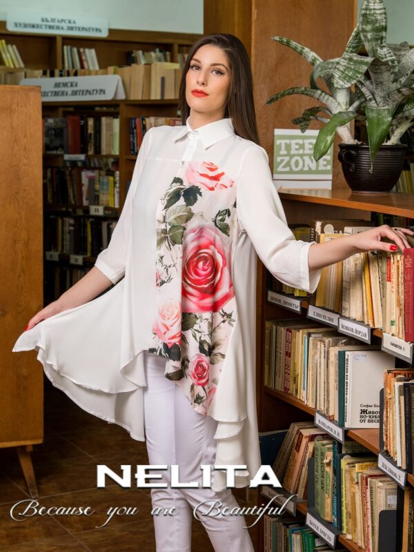 Елегантна риза с асиметричен дизайн