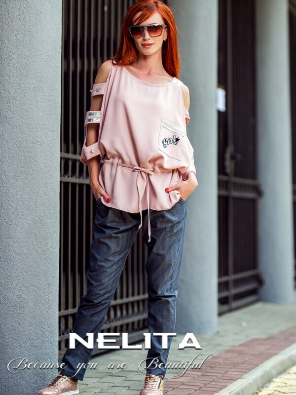 Елегантен комплект NELITA с панталон от деним 2100/938,671
