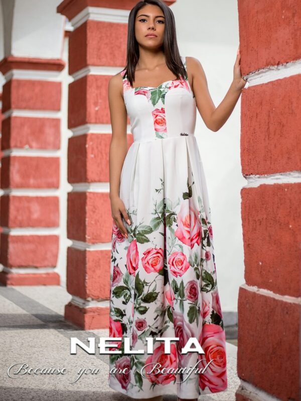 Елегантна рокля  с флорален принт