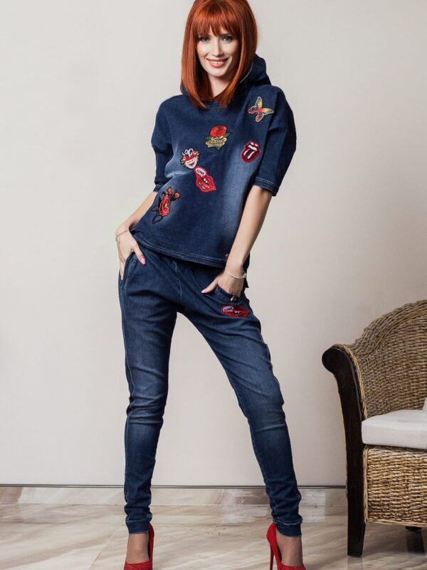 Спортно елегантен сет от деним