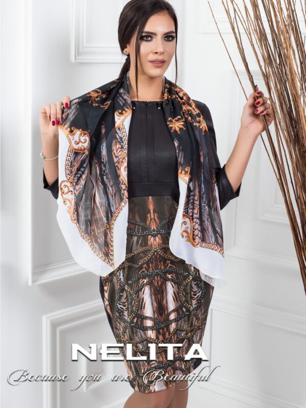 Елегантен дамски шал NELITA с принт