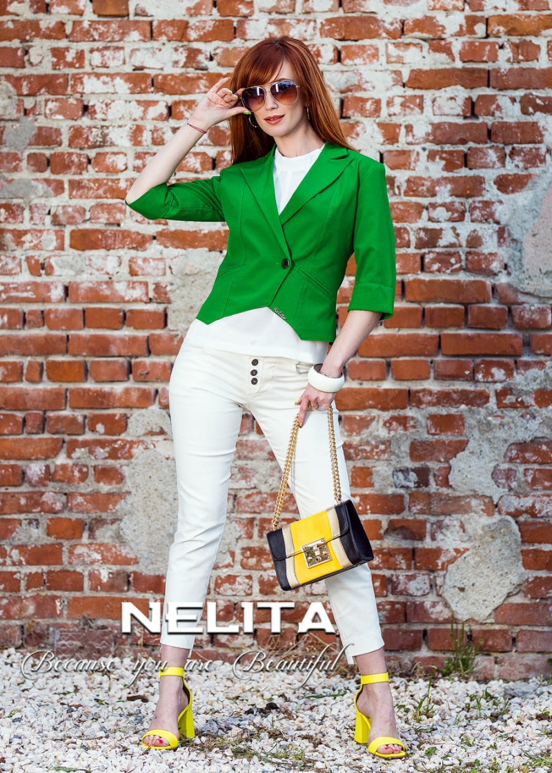 Елегантно сако NELITA в зелено 2698/1022 - Image 2