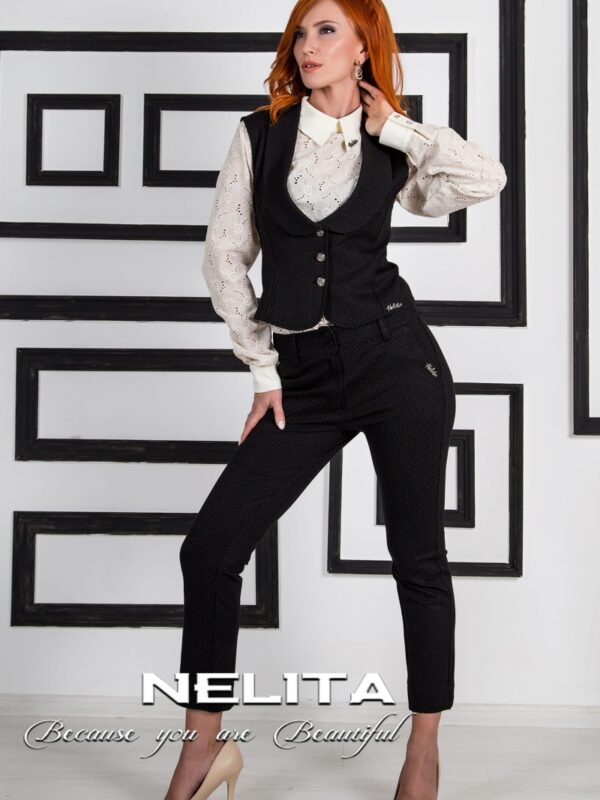 Елегантен комплект NELITA от елек и панталон