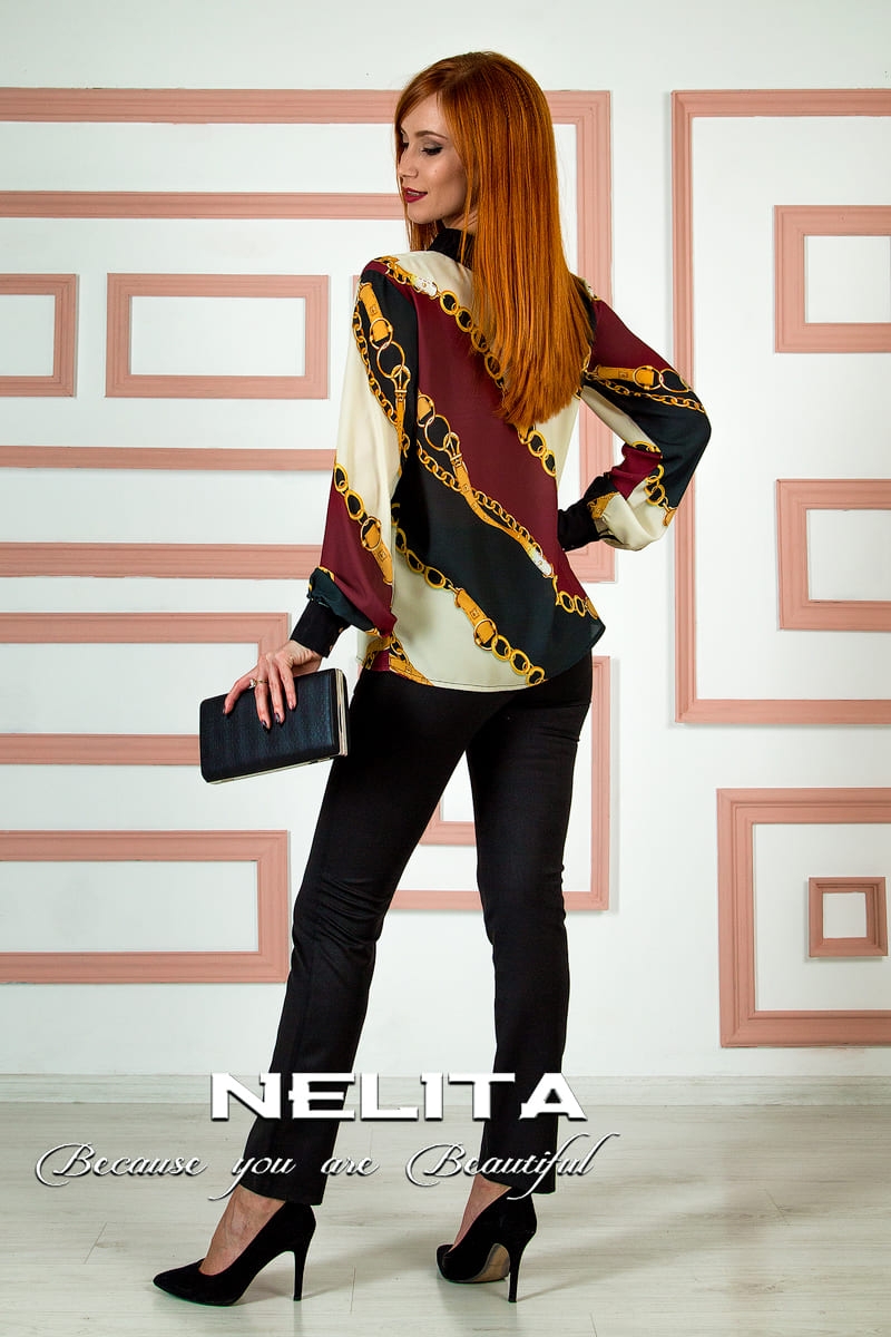 Елегантна риза NELITA с дизайнерски принт - Image 3