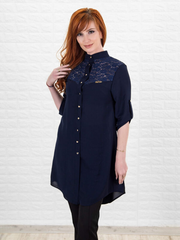 Дамска риза с ефектна дантела