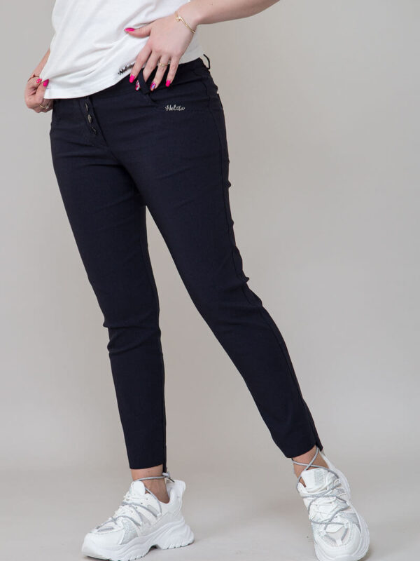 Дамски еластичен панталон с джоб