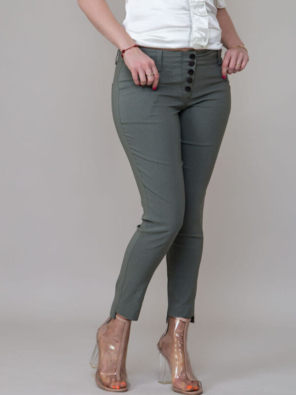 Дамски панталон в цвят каки